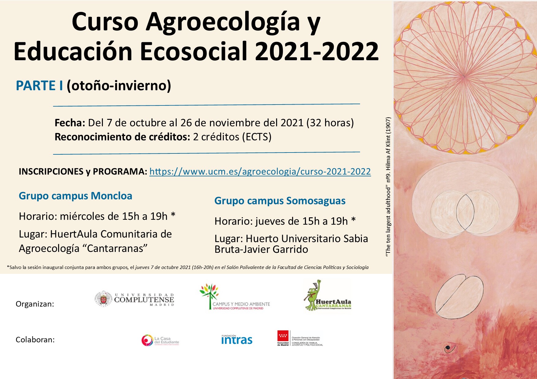 ¡¡Vuelven los cursos de agroecología y educación ecosocial!!